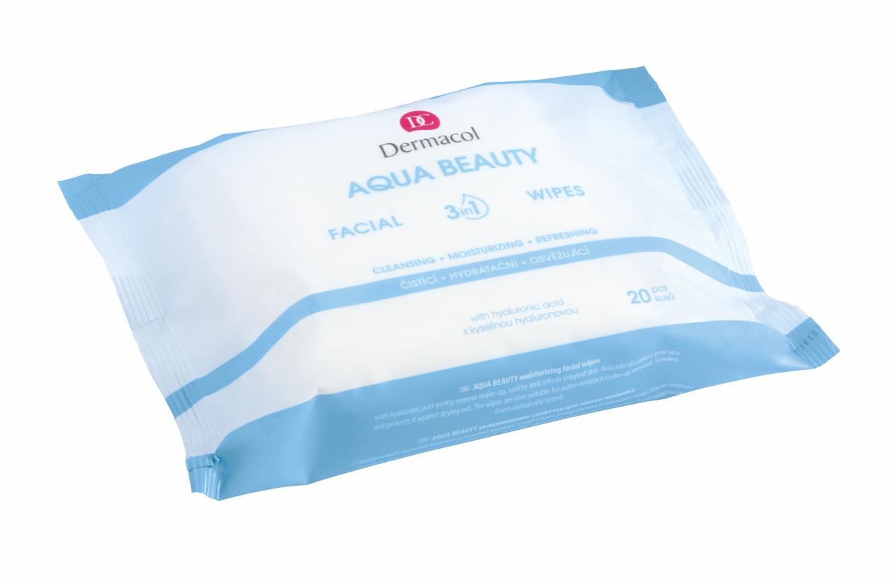 Aqua Beauty Facial 3 In1 Make-Up Removing Wipes- 20PCS