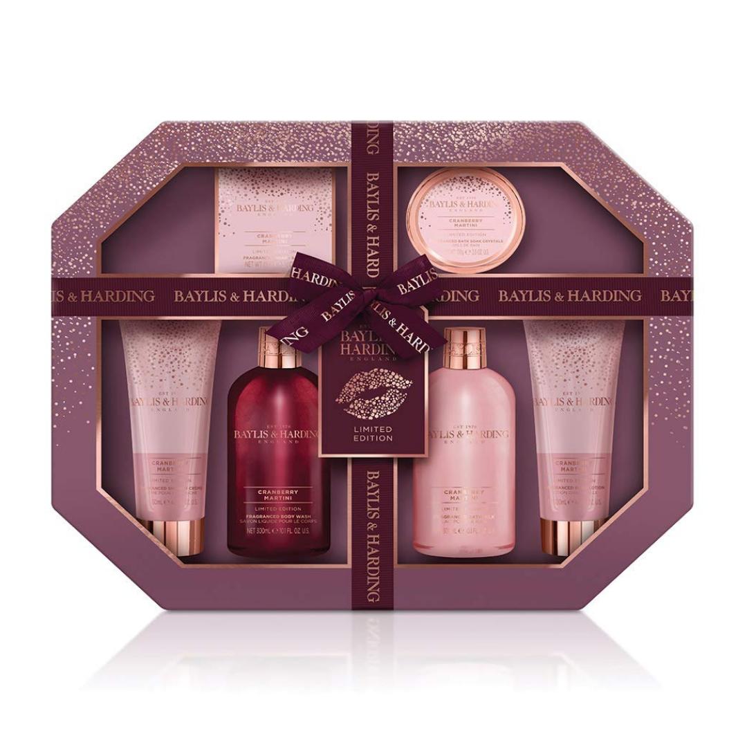 B&H Cranberry Martini Tray Set